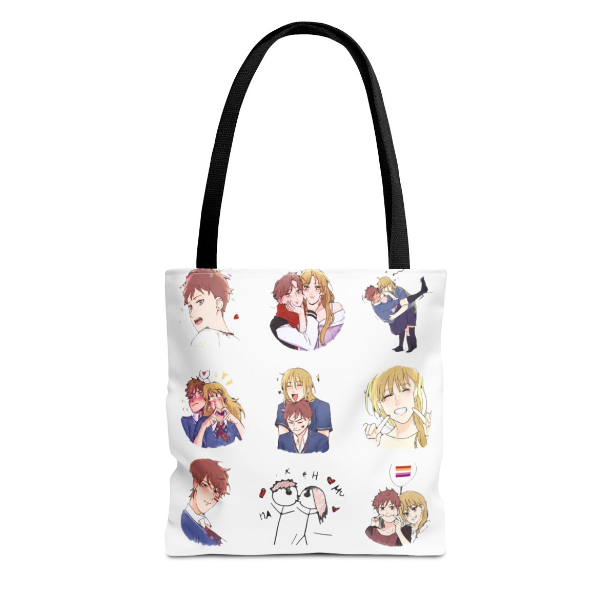 Manhwa Not So Shoujo Love Story Anime Soft Button Pin Rei x Hanna Fanart Cartoon Brooch Badge Bag Decor Fans Collect Gifts