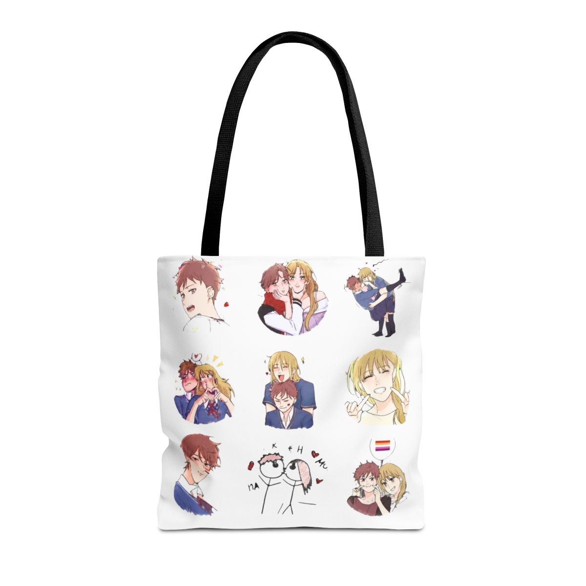 Manhwa Not So Shoujo Love Story Anime Soft Button Pin Rei x Hanna Fanart Cartoon Brooch Badge Bag Decor Fans Collect Gifts - alternate angle 2, merchandise