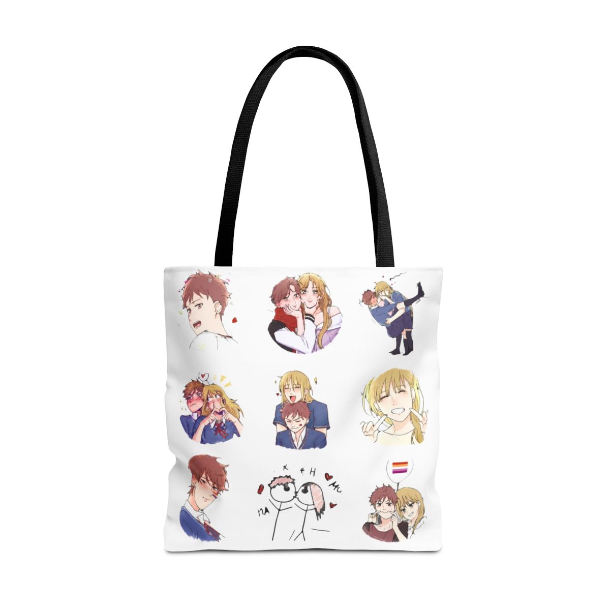 Manhwa Not So Shoujo Love Story Anime Soft Button Pin Rei x Hanna Fanart Cartoon Brooch Badge Bag Decor Fans Collect Gifts - alternate angle 3, merchandise