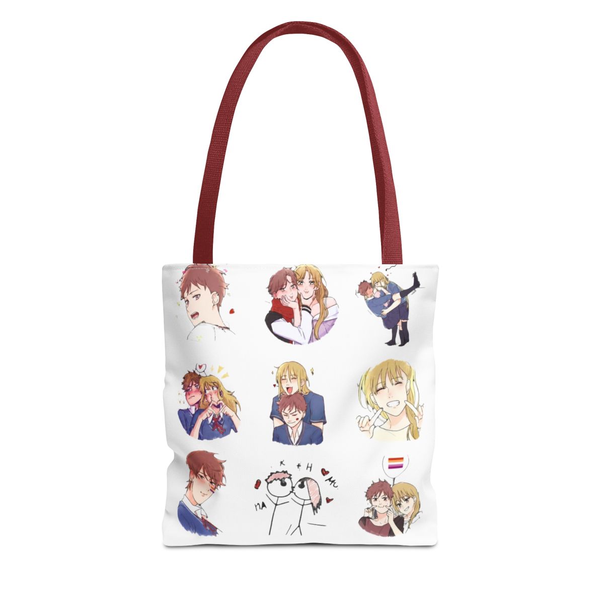 Manhwa Not So Shoujo Love Story Anime Soft Button Pin Rei x Hanna Fanart Cartoon Brooch Badge Bag Decor Fans Collect Gifts - alternate angle 4, merchandise