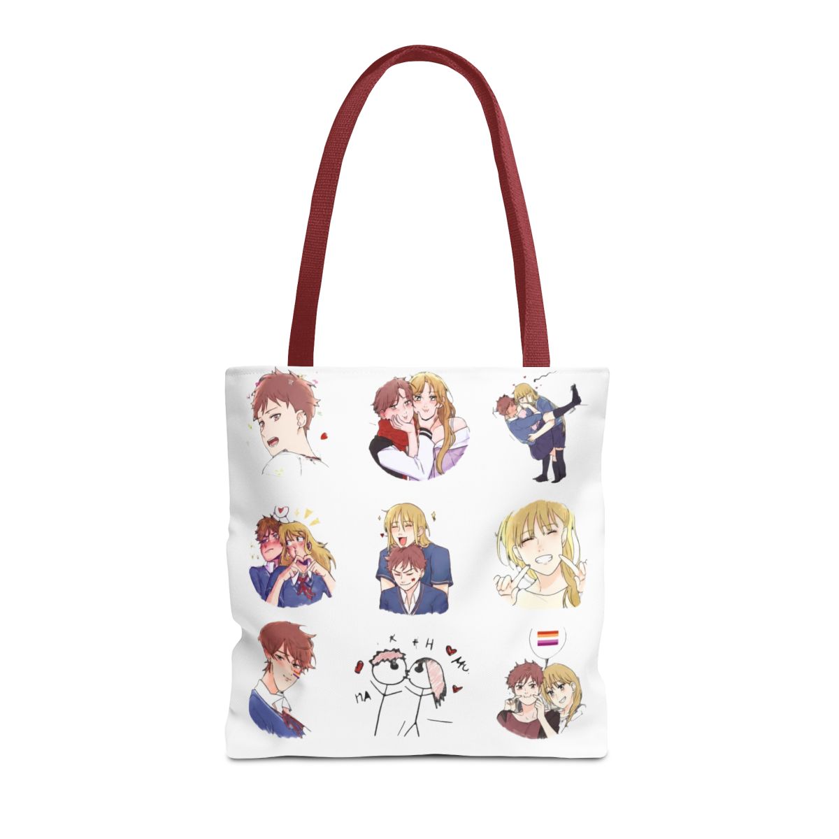 Manhwa Not So Shoujo Love Story Anime Soft Button Pin Rei x Hanna Fanart Cartoon Brooch Badge Bag Decor Fans Collect Gifts - alternate angle 5, merchandise